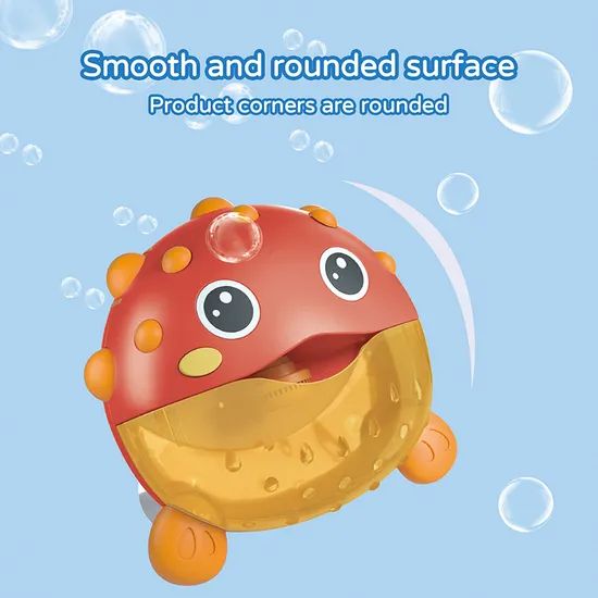 Automatic Bubble Blowing Bath Time Fun Cute Pufferfish Bath Bubble Machine Toy for Baby - Image 3