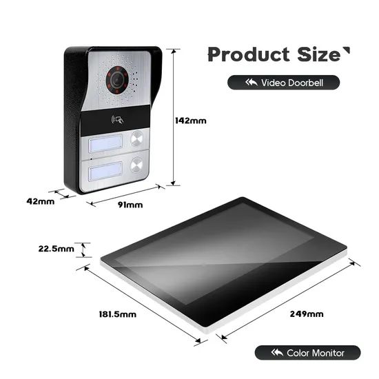 Big Screen Touch Screen Video Intercom IP Doorphone for Villa Smart Phone Remote Control - Image 4