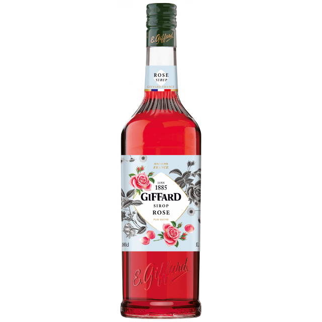 Natural 100% Rose Giffard Syrup 1000ml Cocktail Mocktail Hot Cold Tea - Image 1