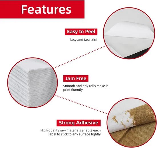 Customized Shipping Label Logistics Packaging Labels1000PCS Fanfold Sticker Rolls for Packaging - Image 2