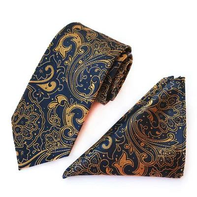 Necktie Jacquard Pattern Set Plain Dyed Polyester MOQ100 146*8*3.5cm 1Y - Image 1