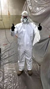 Industrial Protective Disposable Waterproof Asbestos Coverall Hazmat Safety Work Suit - Image 4