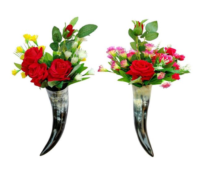 Fantastic Design buffalo horn flower vase natural craft modern design flower vase for home decorative item at low price - Image 3