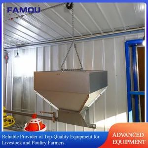 Poultry Broiler Feeding System Feed Pan in Chicken Floor Rearing Farm - Image 3