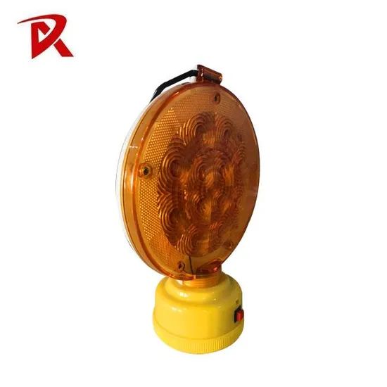 Yellow Solar Flashing LED Beacon Traffic Warning Light - Image 2