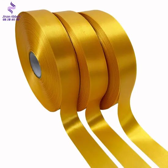 Factory Wholesale 50 mm 2inch Solid Color 100 Polyester Satin Ribbon for Gift Wrapping - Image 2
