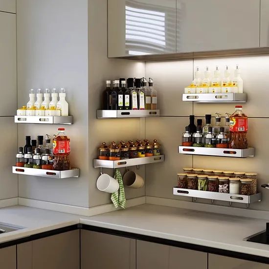 Kitchen Ladder Spice Rack Storage Holders Racks Kitchen Organizer Rack - Image 1