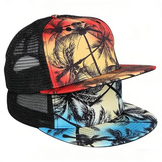 Custom High-Quality 6 Panel Mesh Snapback Trucker Hat for Men - Image 1