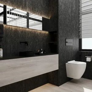 Black Sand Grain Pattern Sintered Stone Slabs - Image 2