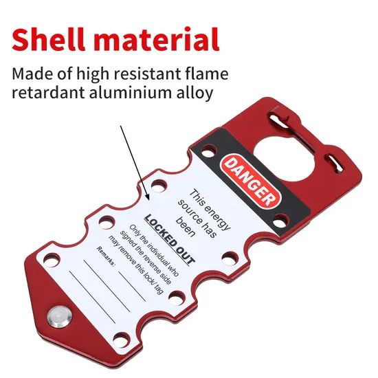 Heavy-Duty Aluminum Lockout Hasp with Custom Padlock Options Model NO. M-D24 Trademark QVAND Lock Hole Size 8mm Color - Image 4