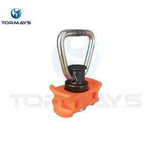 Single Stud L Track Fitting D Ring with Plastic Base - Image 6