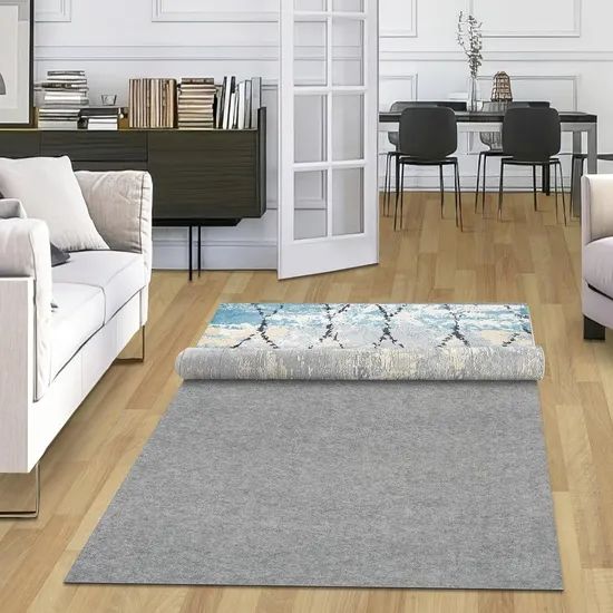 Premium Anti-Slip Polyester Rug Pads with PVC Dots Backing - Image 2