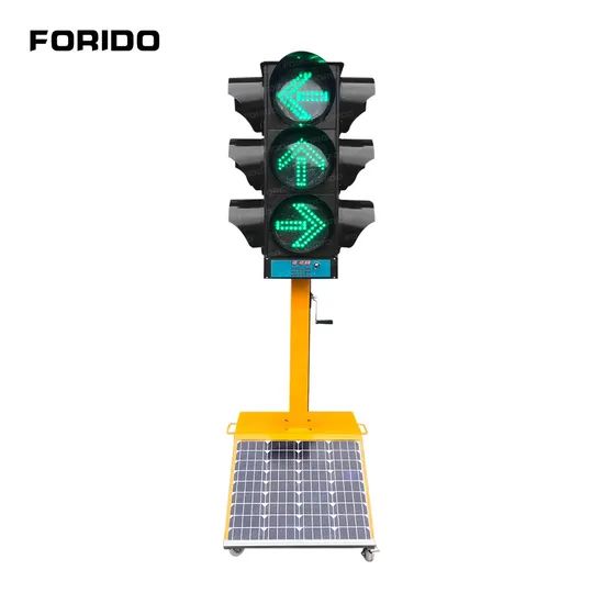 Solar-Powered Mobile Traffic Signal Light, Light-Emitting Diode Portable LED Traffic Light - Image 3