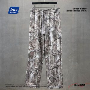 New Arrival Unique Festures Casual Baggy Straight Leg Sweatpants Custom Print Men's Fleece Camo Pants - Image 2
