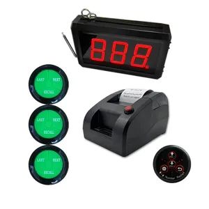 Wireless Number Calling System Restaurant Pager Queue Management System Thermal Printer - Image 1