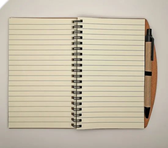 Promotional Eco-Friendly Craft Paper Notebook with Recycle Ball Pen - Image 3