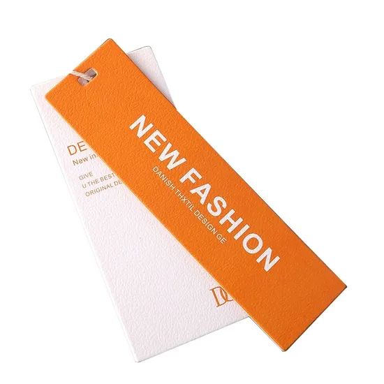 Special Paper Hanging Tag Custom Design Textured Clothing Hanging Tag - Image 1
