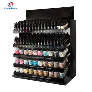 Factory Price Fashionable Customized Movable Metal Makeup Cosmetic Nail Polish Display Rack - Image 3