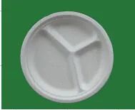 10 Inch Environmental Bagasse Pulp Round Plate Disposable Tableware Customized Customized Origin China Specification 100% sugarcane pulp - Image 4