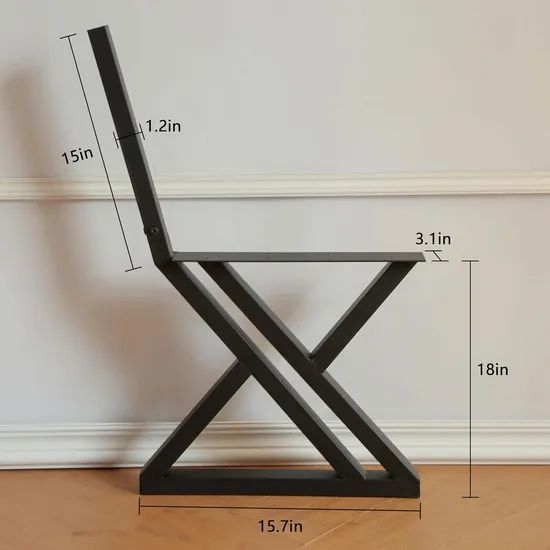 18 Inch Triangular Metal Chair Bench Leg Strap Support Bracket - Image 2