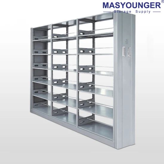 Double Faced Book Rack Steel Bookcases Modern Metal Storage Cabinet Bookshelf Custom Home Office Library Book Shelf - Image 1