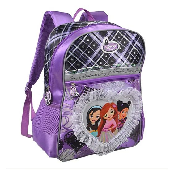 Stylish Backpack School Bags with Allover Flower Silk Screen - Image 3