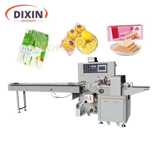 Automatic Pillow Flow Packaging Wrapping Tray Fresh Lettuce Cabbage Frozen Fruit and Vegetable Packing Machine - Image 1