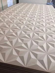 MDF Wave Board Designs for Wall Decoration Thickness 18mm Size 1220*2440mm Trademark JH WOOD HS Code 4412321090 Material Wood - Image 1