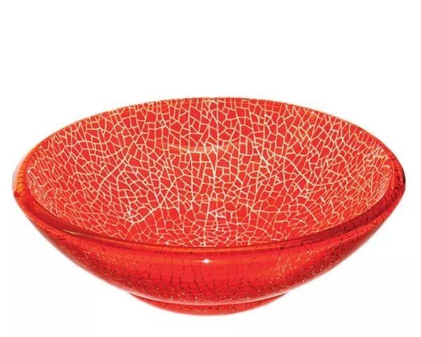 Red Round Glass Bowl Classic, for Home Color Red Shape Round Material Glass Size all colours Type wash Basin type Usage/Application - Image 2