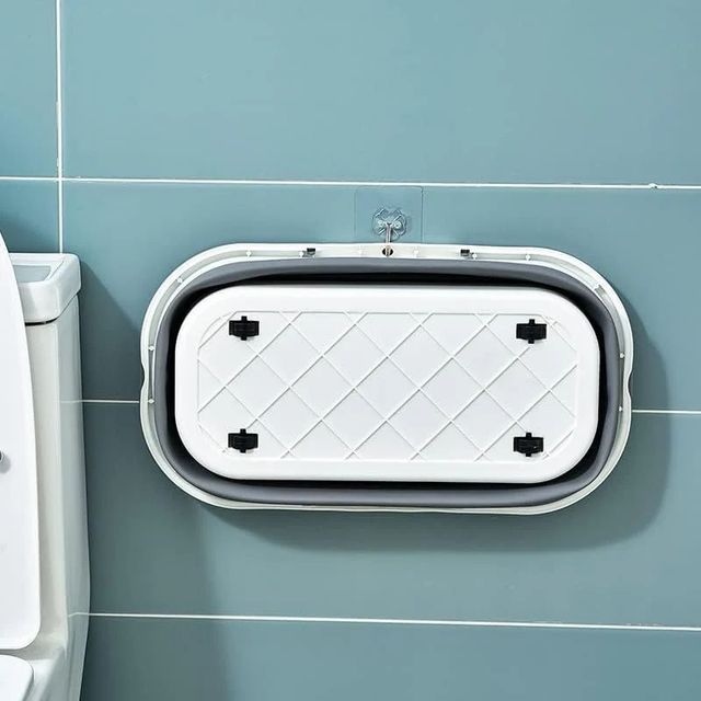 Silicone White Foldable Wash Basin Color White Shape Rectangular Colour Multicolour Design Collapsible I Deal In New - Image 7
