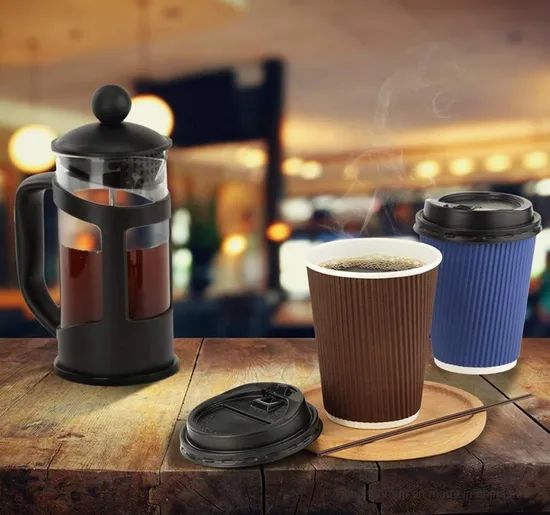 Custom Design 100 Biodegradable 12oz Ripple Wall Coffee Cup for Hot Drinking - Image 3