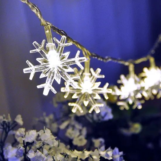 2023 Snowflake LED String Fairy Lights for Christmas Tree Decorations Home Hanging - Image 3