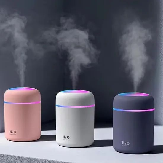 Portable Mini LED Light Cup Spray Humidifier 300ml Spray Mist Double Wet Aroma Essential Oil Diffuser H2O Car Air Humidifiers - Image 4