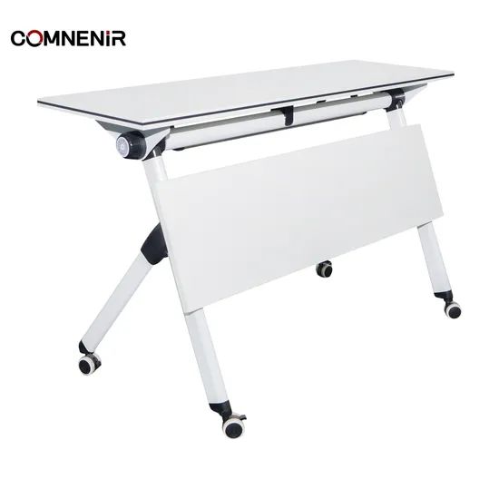 Folding Desk Mobile Conference Training Table/School Learning Desk with Wheels - Image 1