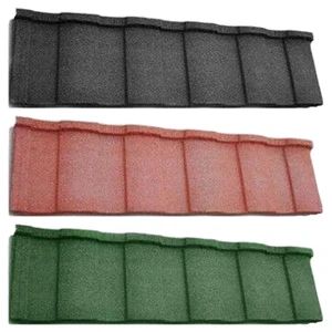Premium Stone Coated Metal Roof Tiles for Villas Color Black Origin China Shape Segment Size 1340*420mm HS Code - Image 1