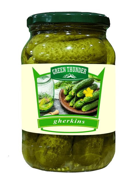 Pickled cucumbers in a glass jar Place of Origin - Image 1