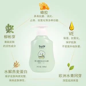 Chemical-Free Tear-Free Baby Shampoo & Body Wash Origin China Model NO. BBS-01 Scent Kids' Favor Ingredient Herbal HS Code - Image 2