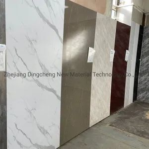 100mm Width Waterproof Polished Stone PVC Wet Wall Panel for Bathroom Kitchen Wall Cladding - Image 6