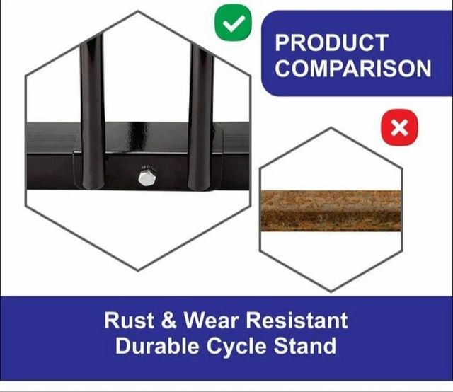Steel Floor Mount Bicycle Rack for 5 Cycles Foldable No Material Steel Load Capacity 15 kg Rack Type Front Rack Mount Location - Image 4