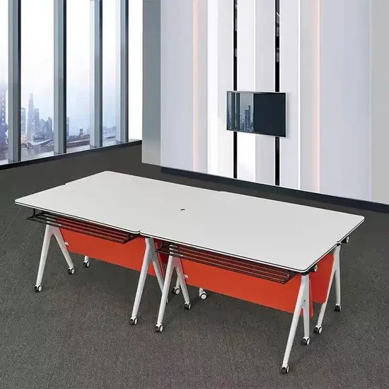 Folding Desk Mobile Conference Training Table/School Learning Desk with Wheels - Image 2