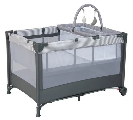 Premium Deluxe Baby Playpen Color Grey Origin China HS Code 9403 Condition New Style American Model NO. H271-1AB Customized - Image 1