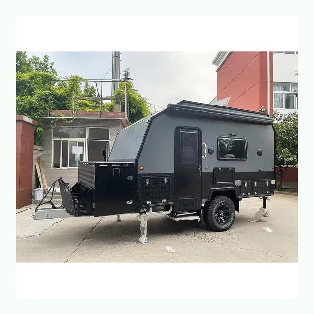 camping trailer for outdoor travel and adventure lightweight travel trailer with durable construction comfortable interior and easy towing suitable for family camping road trips and outdoor vacations in various terrains - Image 2