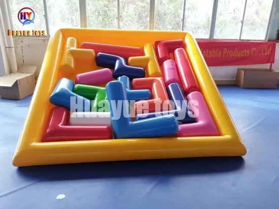 8FT Team Building Inflatable Game Inflatable Puzzle Blue Games - Image 1