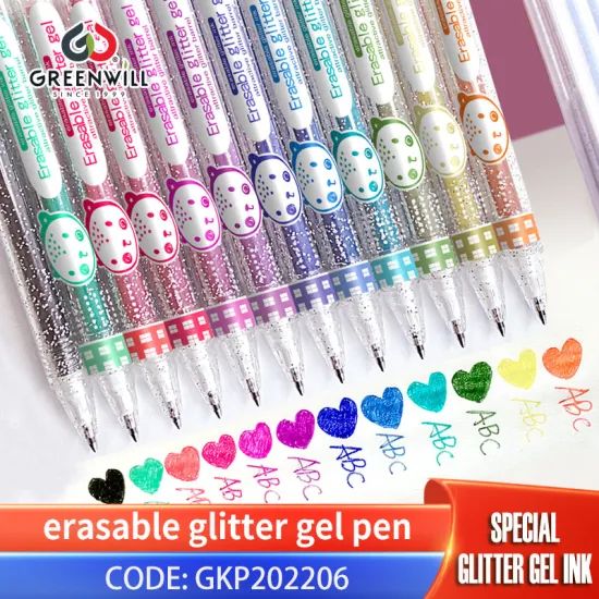 12 Colorful Glitter Gel Pens for Creative Note Taking (GKP202206) - Image 1
