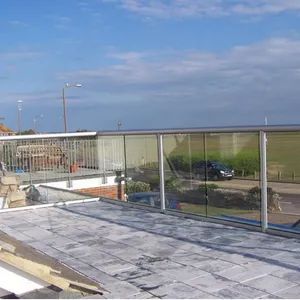 Customized Outdoor Balcony Frameless Railing Glass Fence Trademark Rocky Color Customized HS Code 70072900 Flatness High Class - Image 5