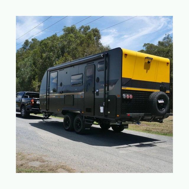 Australian standard caravan RV camping trailer for sale heavy duty travel trailer with strong build modern design and full compliance with safety regulations suitable for family camping and commercial rental use - Image 2