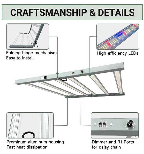 4x4 Eco 720W LED Grow Light for Indoor Cultivation Light Source LED - Image 3