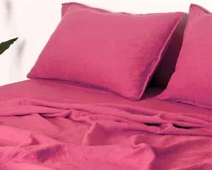 100% Pure Linen Sheets Breathable and Durable Anti-Tear Line Bed Sheets Machine Washable - Image 2