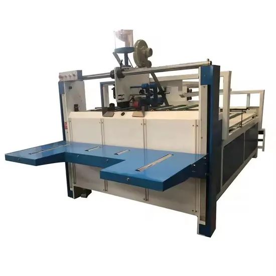 Semi-Automatic Corrugated Cardboard Gluing Pasting Machine Gluer Folder ...