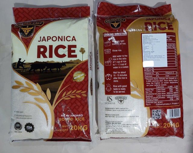 JAPONICA PREMIUM ROUND RICE (SUSHI RICE/ JAPANESE RICE) - Image 3